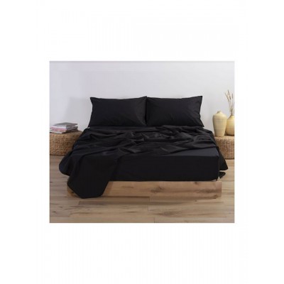 Nef-Nef Homeware Basic Σεντόνι Μονό 170x270εκ. 1136-Black