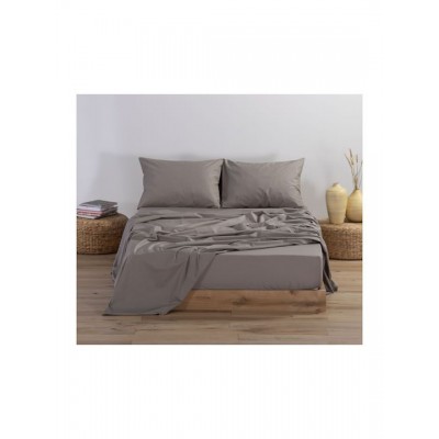 Nef-Nef Homeware Basic Σεντόνι Ημίδιπλο με Λάστιχο 120x200+30εκ. 1185 Mocca