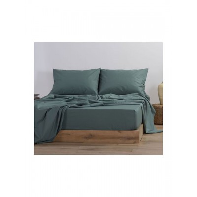 Nef-Nef Homeware Basic Σεντόνι Μονό με Λάστιχο 100x200+30εκ. 1172 Green