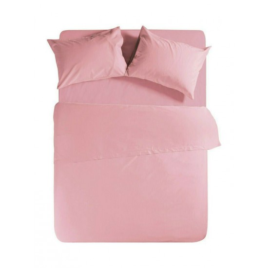 Nef-Nef Homeware Basic Σεντόνι Μονό με Λάστιχο 100x200+30εκ. 1011 Pink
