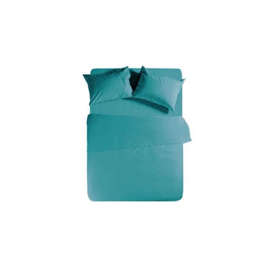 Nef-Nef Homeware Basic Σεντόνι Υπέρδιπλο με Λάστιχο 160x200+30εκ. Dusty Petrol