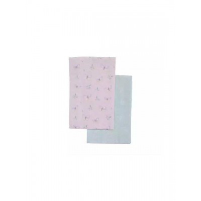 Nef-Nef Homeware Mon Petit Jardin Σετ Βρεφικά Σεντόνια Λίκνου Βαμβακερά Ροζ 70x120εκ.
