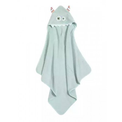 Nef-Nef Homeware Βρεφική Κάπα-Μπουρνούζι με Κουκούλα Alphabet Monster Πράσινη