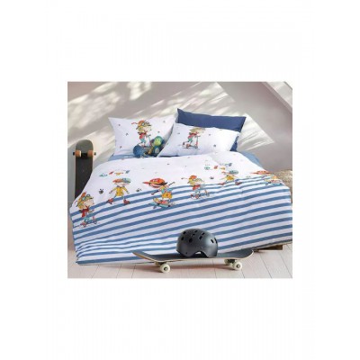 Nef-Nef Homeware Σετ Σεντόνια Μονά Βαμβακερά In The City Λευκό 170x260cm 3τμχ