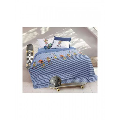 Nef-Nef Homeware Παιδικό Κουβερλί Ημίδιπλο In The City Μπλε 180x240εκ.