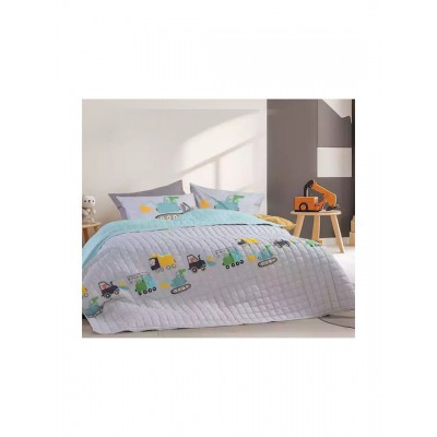 Nef-Nef Homeware Παιδικό Κουβερλί Ημίδιπλο Fun At Work Γκρι 180x240εκ.