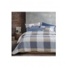 Nef-Nef Homeware Casual Check Σετ Σεντόνια με Λάστιχο 160x200+35εκ. Denim (4τμχ)