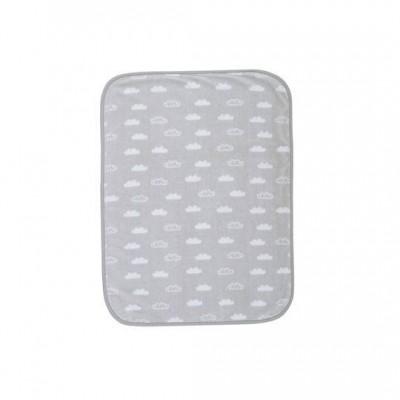 Nef-Nef Homeware Κουβέρτα Κούνιας Clouds Βελουτέ Γκρι Γκρι 100x140εκ.