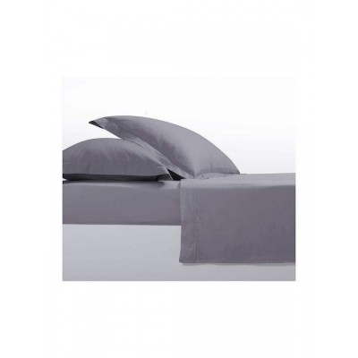 Nef-Nef Homeware Elements Σεντόνι King Size με Λάστιχο 180x200+35εκ. Graffite