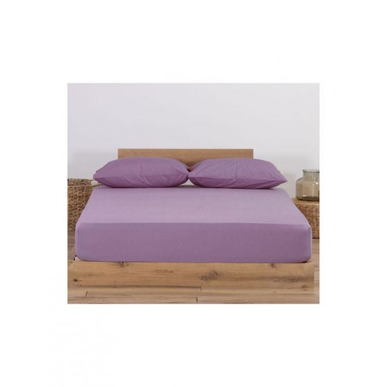 Nef-Nef Homeware Jersey Σεντόνι Μονό με Λάστιχο 100x200+30εκ. 1-amethyst