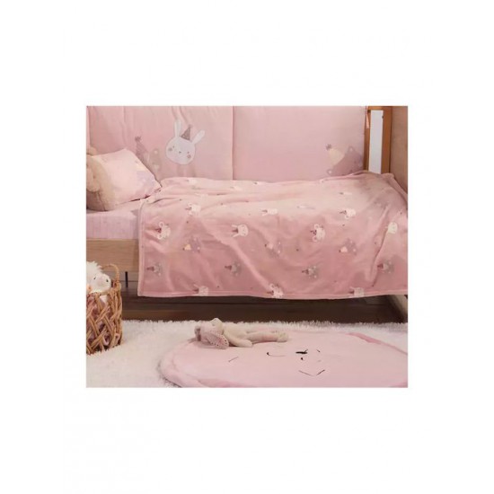 Nef-Nef Homeware Κουβέρτα Κούνιας Special Party Fleece Ροζ 110x150εκ.