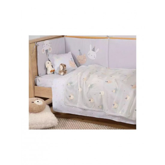 Nef-Nef Homeware Κουβέρτα Κούνιας Party 110x150 Fleece Μπλε 110x150εκ.