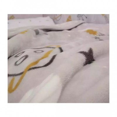 Nef-Nef Homeware Κουβέρτα Κούνιας My Universe Βελουτέ Γκρι 100x140εκ.