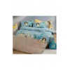 Nef-Nef Homeware Σετ Σεντόνια Μονά Βαμβακερά Wild Dance Μπλε 170x260cm 3τμχ