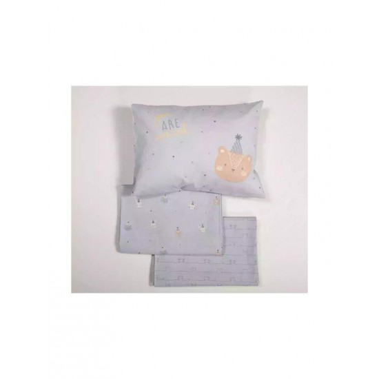 Nef-Nef Homeware Special Party Σετ Βρεφικά Σεντόνια Κούνιας Βαμβακερά Μπλε 120x170εκ. 3τμχ