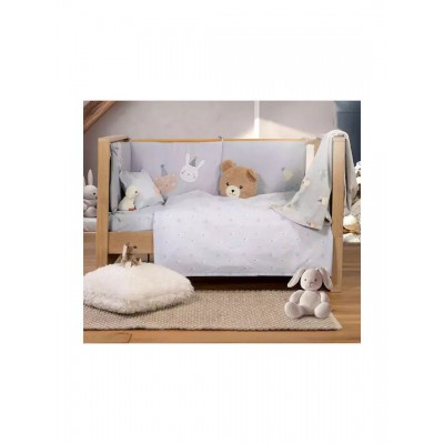 Nef-Nef Homeware Special Party Σετ Βρεφικά Σεντόνια Κούνιας Βαμβακερά Μπλε 120x170εκ. 3τμχ