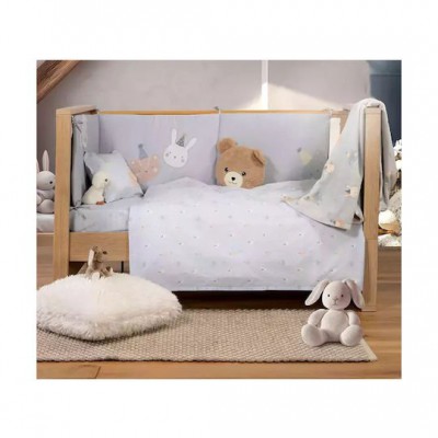 Nef-Nef Homeware Special Party Σετ Βρεφικά Σεντόνια Κούνιας Βαμβακερά Μπλε 120x170εκ. 3τμχ