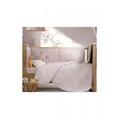 Nef-Nef Homeware Universe Σετ Βρεφικά Σεντόνια Κούνιας Βαμβακερά Γκρι 120x170εκ. 3τμχ