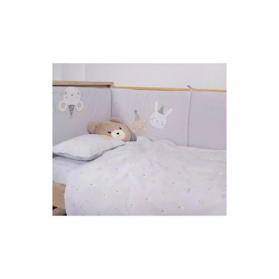 Nef-Nef Homeware Special Party Σετ Βρεφικά Σεντόνια Κούνιας Βαμβακερά Μπλε 120x170εκ. 3τμχ