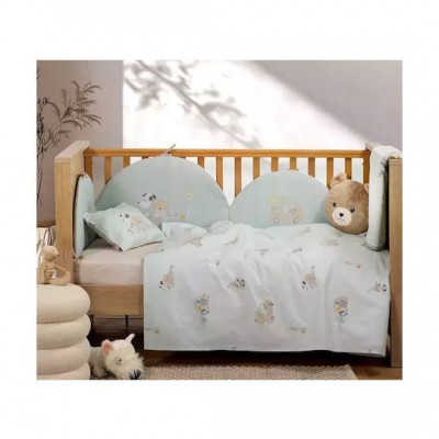 Nef-Nef Homeware Life In The City Σετ Βρεφικά Σεντόνια Κούνιας Βαμβακερά Τιρκουάζ 120x170εκ. 3τμχ