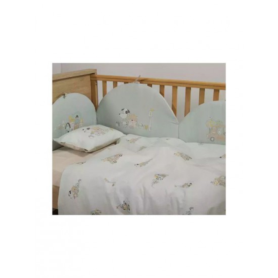 Nef-Nef Homeware Life In The City Σετ Βρεφικά Σεντόνια Κούνιας Βαμβακερά Τιρκουάζ 120x170εκ. 3τμχ