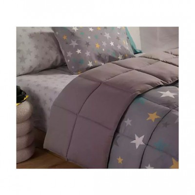 Nef-Nef Homeware Παιδικό Πάπλωμα Διπλής Όψης Μονό Stars Above Γκρι 160x220εκ.