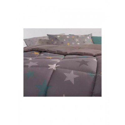 Nef-Nef Homeware Παιδικό Πάπλωμα Διπλής Όψης Μονό Stars Above Γκρι 160x220εκ.