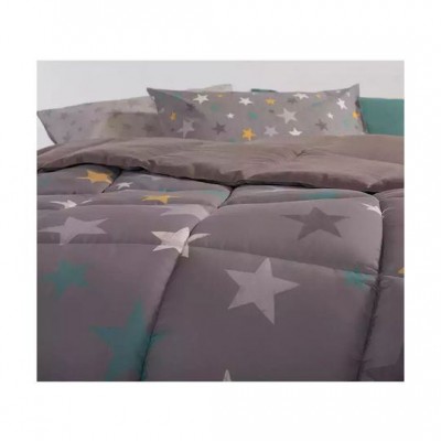 Nef-Nef Homeware Παιδικό Πάπλωμα Διπλής Όψης Μονό Stars Above Γκρι 160x220εκ.