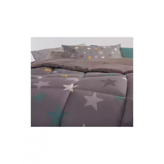 Nef-Nef Homeware Παιδικό Πάπλωμα Διπλής Όψης Μονό Stars Above Γκρι 160x220εκ.