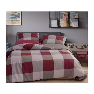Nef-Nef Homeware Casual Σετ Σεντόνια Υπέρδιπλα με Λάστιχο 160x200+35εκ. Bordo (4τμχ)