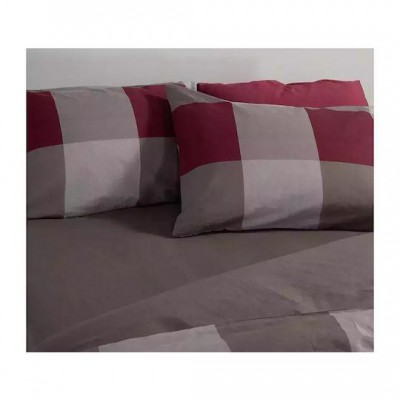 Nef-Nef Homeware Casual Σετ Σεντόνια Υπέρδιπλα με Λάστιχο 160x200+35εκ. Bordo (4τμχ)