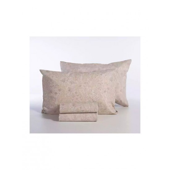 Nef-Nef Homeware Lucil Σετ Σεντόνια Διπλά 200x270εκ. Beige (4τμχ)