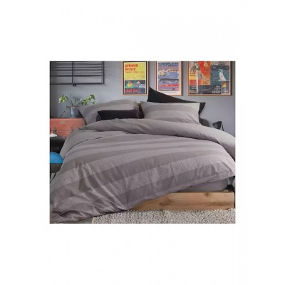 Nef-Nef Homeware Casual Σετ Σεντόνια Υπέρδιπλα με Λάστιχο 160x200+35εκ. D.grey (4τμχ)