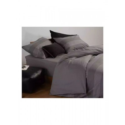Nef-Nef Homeware Casual Σετ Σεντόνια Υπέρδιπλα με Λάστιχο 160x200+35εκ. D.grey (4τμχ)