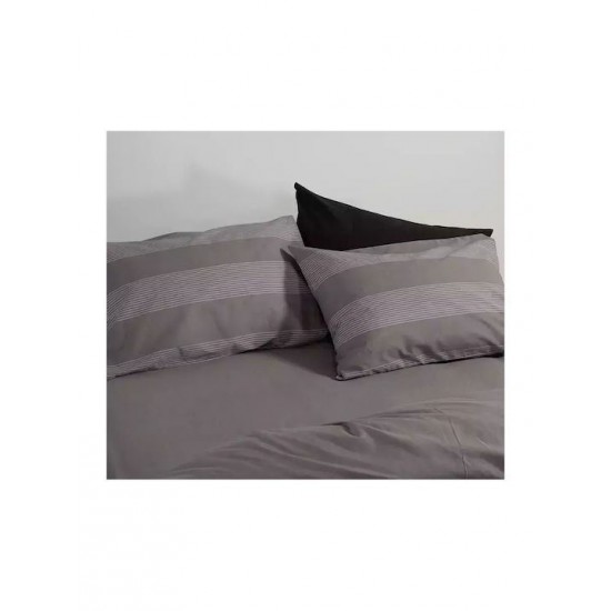 Nef-Nef Homeware Casual Σετ Σεντόνια Υπέρδιπλα με Λάστιχο 160x200+35εκ. D.grey (4τμχ)