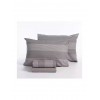 Nef-Nef Homeware Casual Σετ Σεντόνια Υπέρδιπλα με Λάστιχο 160x200+35εκ. D.grey (4τμχ)