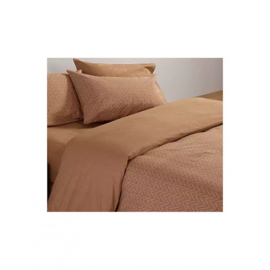 Nef-Nef Homeware Suspen Σετ Σεντόνια Διπλά 200x270εκ. Caramel (4τμχ)