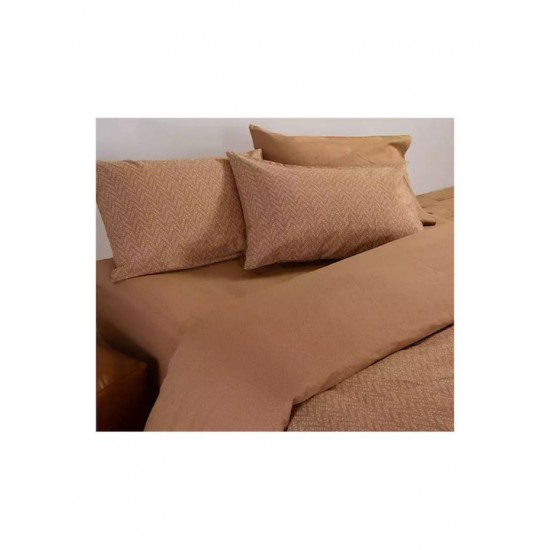 Nef-Nef Homeware Suspen Σετ Σεντόνια Διπλά 200x270εκ. Caramel (4τμχ)