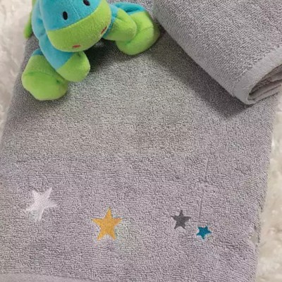 Nef-Nef Homeware Σετ Βρεφικές Πετσέτες 2τμχ Stars Above Γκρι Βάρους 420gr/m²