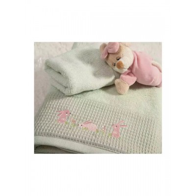 Nef-Nef Homeware Σετ Βρεφικές Πετσέτες 2τμχ Πράσινες Βάρους 420gr/m²