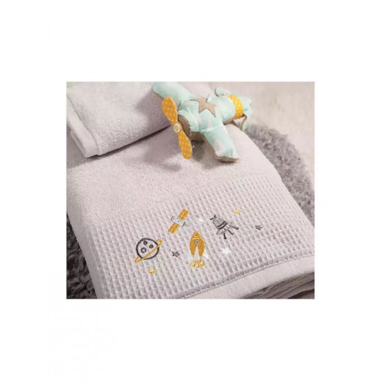Nef-Nef Homeware Σετ Βρεφικές Πετσέτες 2τμχ My Universe Cloud 70x140cm Βάρους 420gr/m²