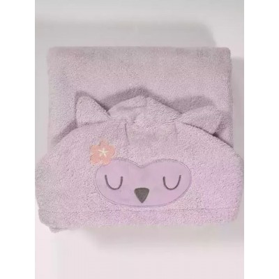 Nef-Nef Homeware Βρεφική Κάπα-Μπουρνούζι με Κουκούλα Best Friends Lavender