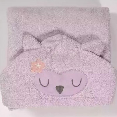 Nef-Nef Homeware Βρεφική Κάπα-Μπουρνούζι με Κουκούλα Best Friends Lavender