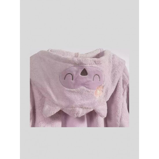 Nef-Nef Homeware Βρεφική Κάπα-Μπουρνούζι με Κουκούλα Best Friends Lavender