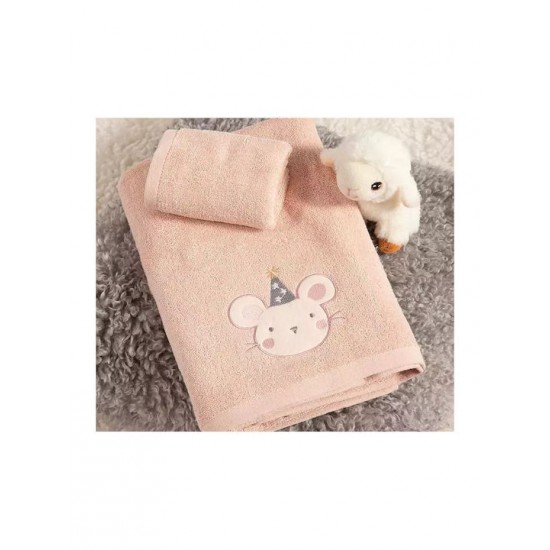 Nef-Nef Homeware Σετ Βρεφικές Πετσέτες 2τμχ Special Party Pink Pink Βάρους 420gr/m²