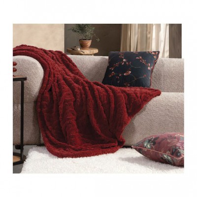 Nef-Nef Homeware Κουβέρτα Γούνινη Καναπέ 130x180εκ. Germain Bordo 1218