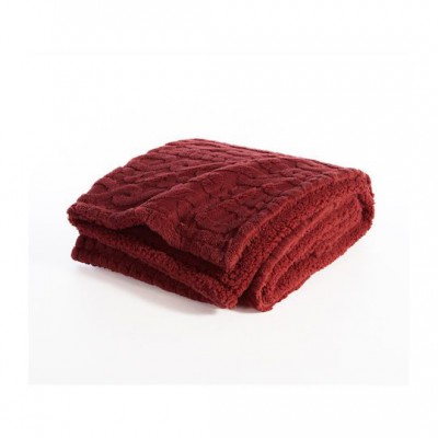 Nef-Nef Homeware Κουβέρτα Γούνινη Καναπέ 130x180εκ. Germain Bordo 1218