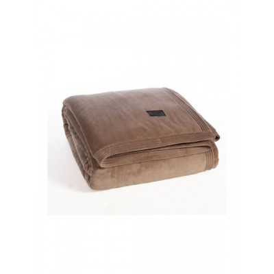Nef-Nef Homeware Κουβέρτα Βελουτέ Υπέρδιπλη 230x240εκ. Velosso Beige