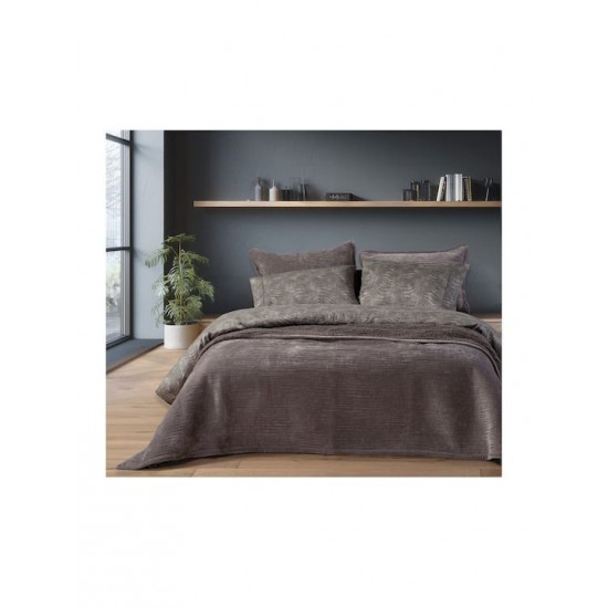 Nef-Nef Homeware Brave Κουβερλί Υπέρδιπλο από Πολυεστέρα Grey 230x240cm