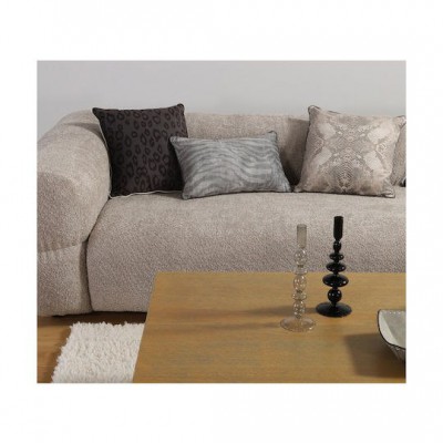 Nef-Nef Homeware Μαξιλάρι Καναπέ Leonar από Βελούδο Black 45x45εκ.
